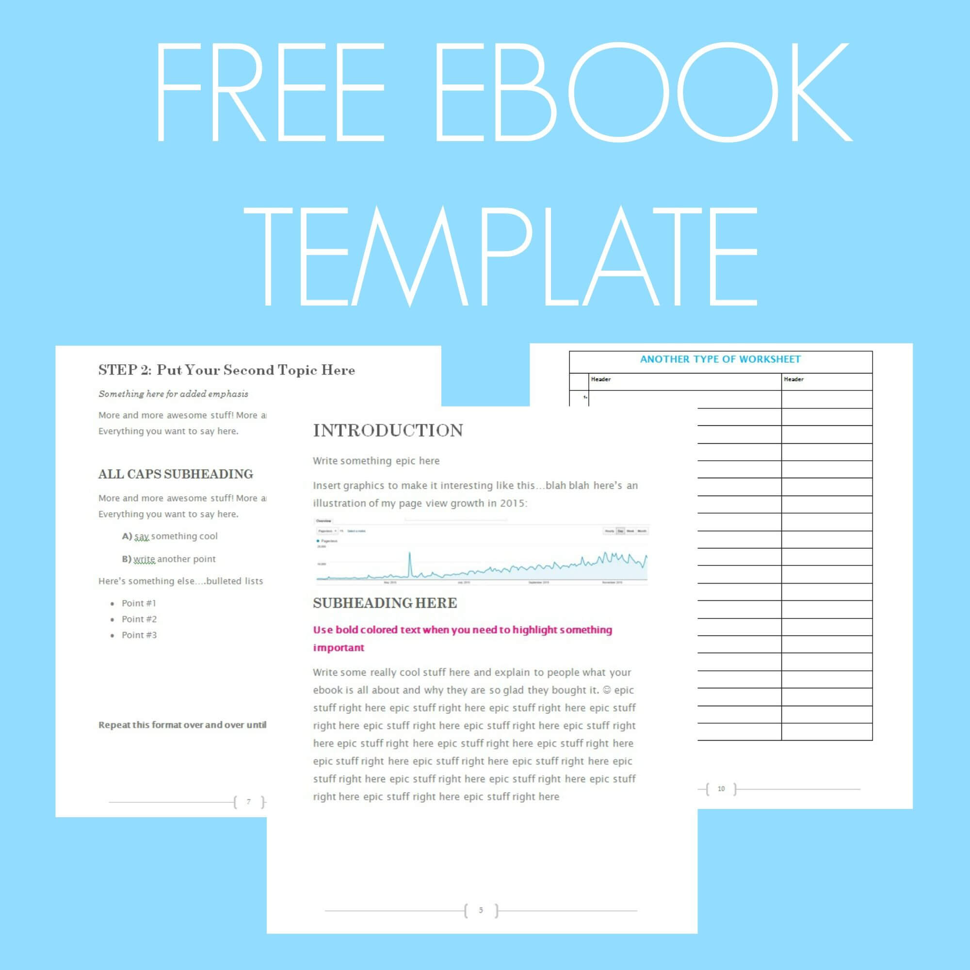 Free Ebook Template – Preformatted Word Document | Free Intended For Header Templates For Word