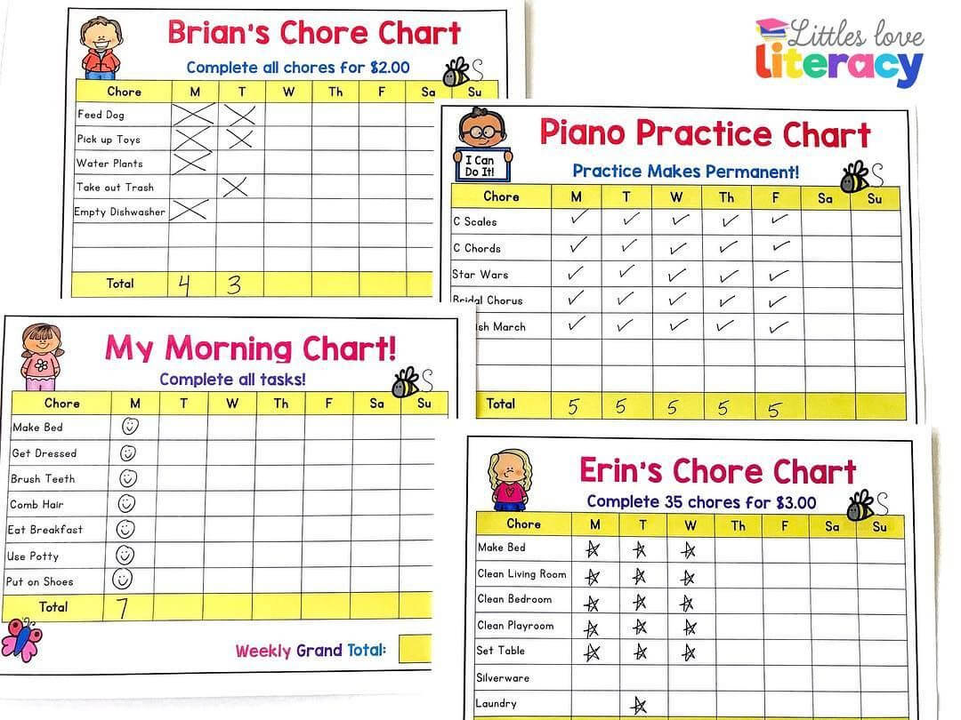 Free Editable Charts For Kids {Printable Template} Use For Throughout Making Words Template
