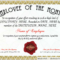 Free Employee Of The Month Certificate Template At With Regard To Teacher Of The Month Certificate Template