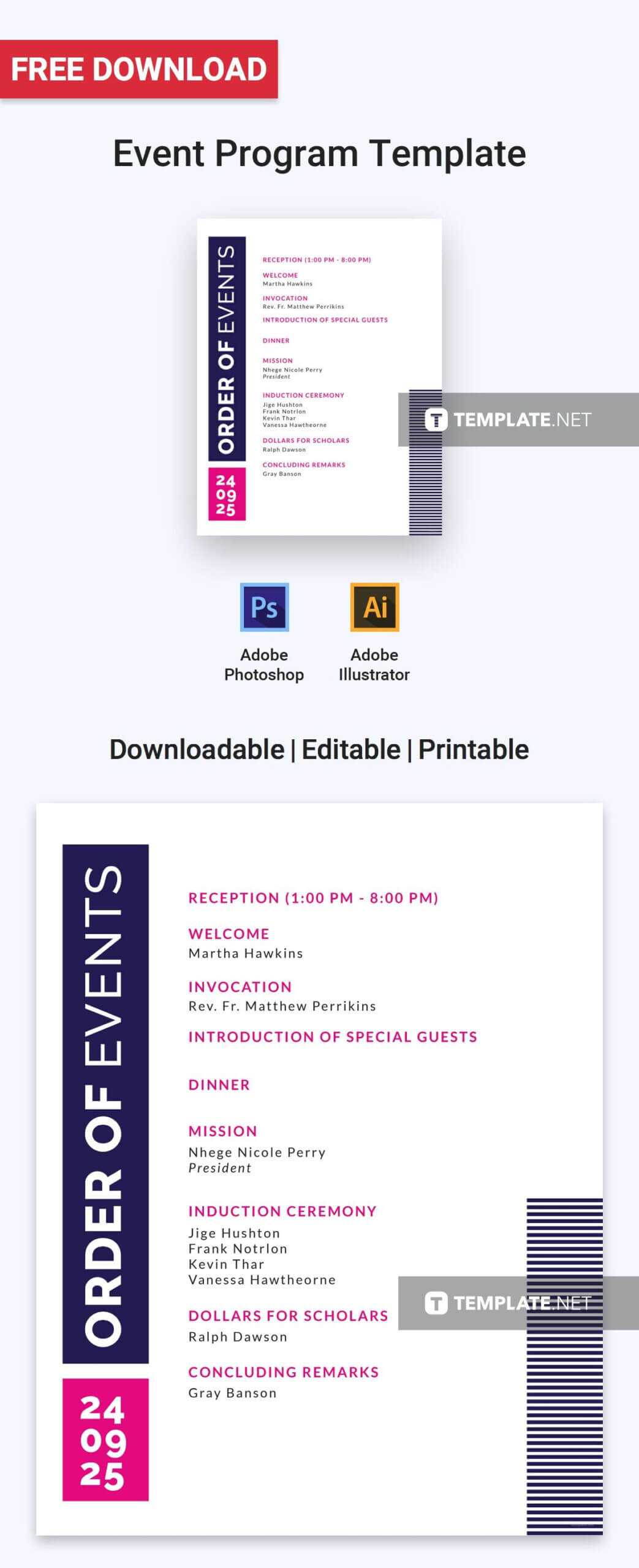 Free Event Program Invitation | Program Template, Free Throughout Free Event Program Templates Word