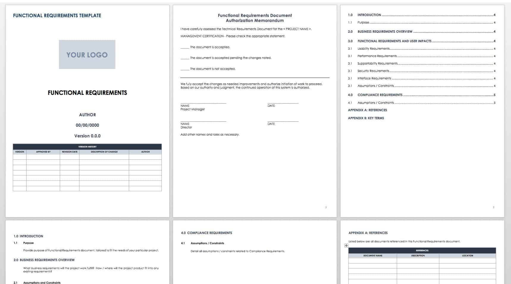 Free Functional Specification Templates | Smartsheet Intended For Product Requirements Document Template Word