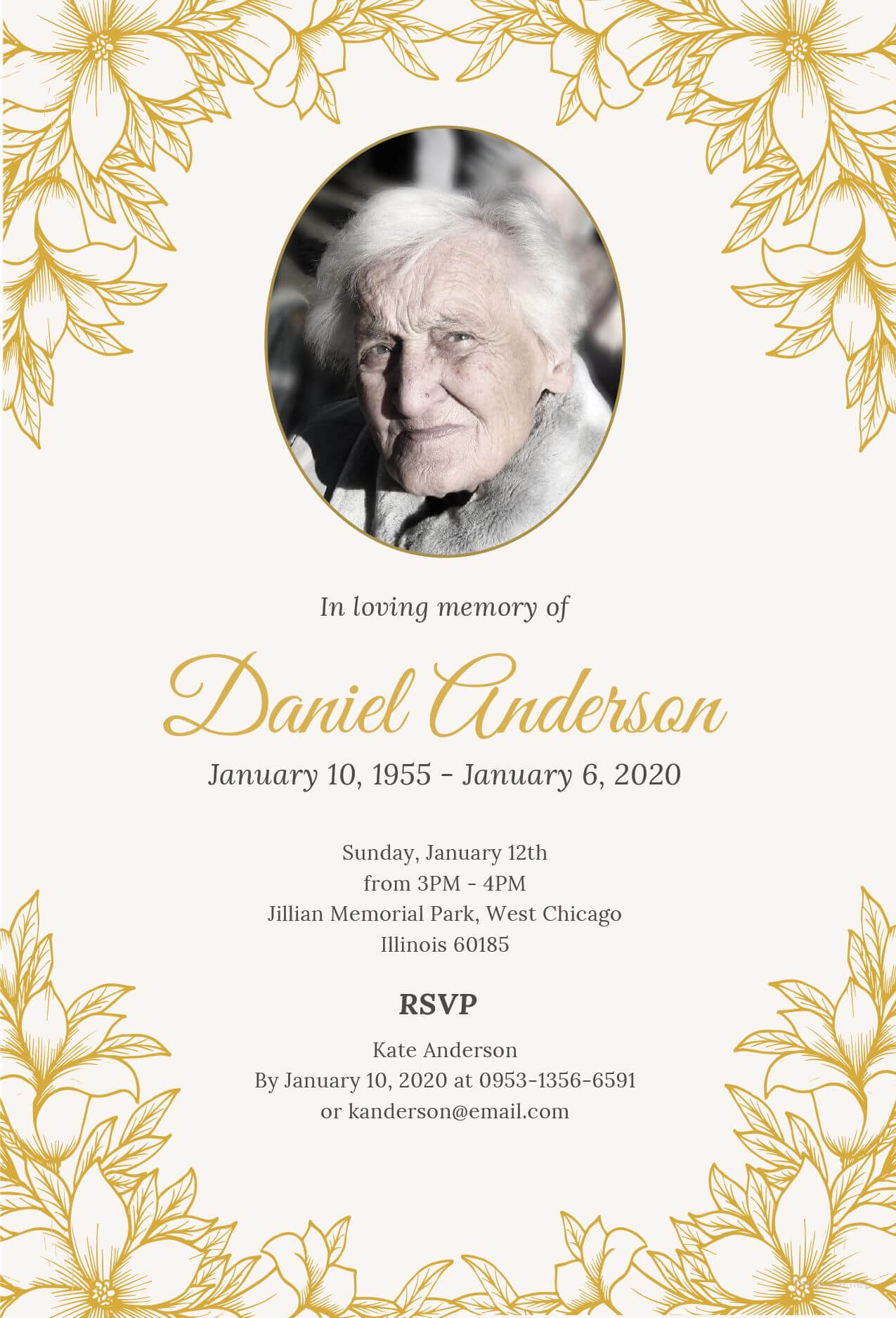 Free Funeral Ceremony Invitation | Funeral Invitation Intended For Funeral Invitation Card Template