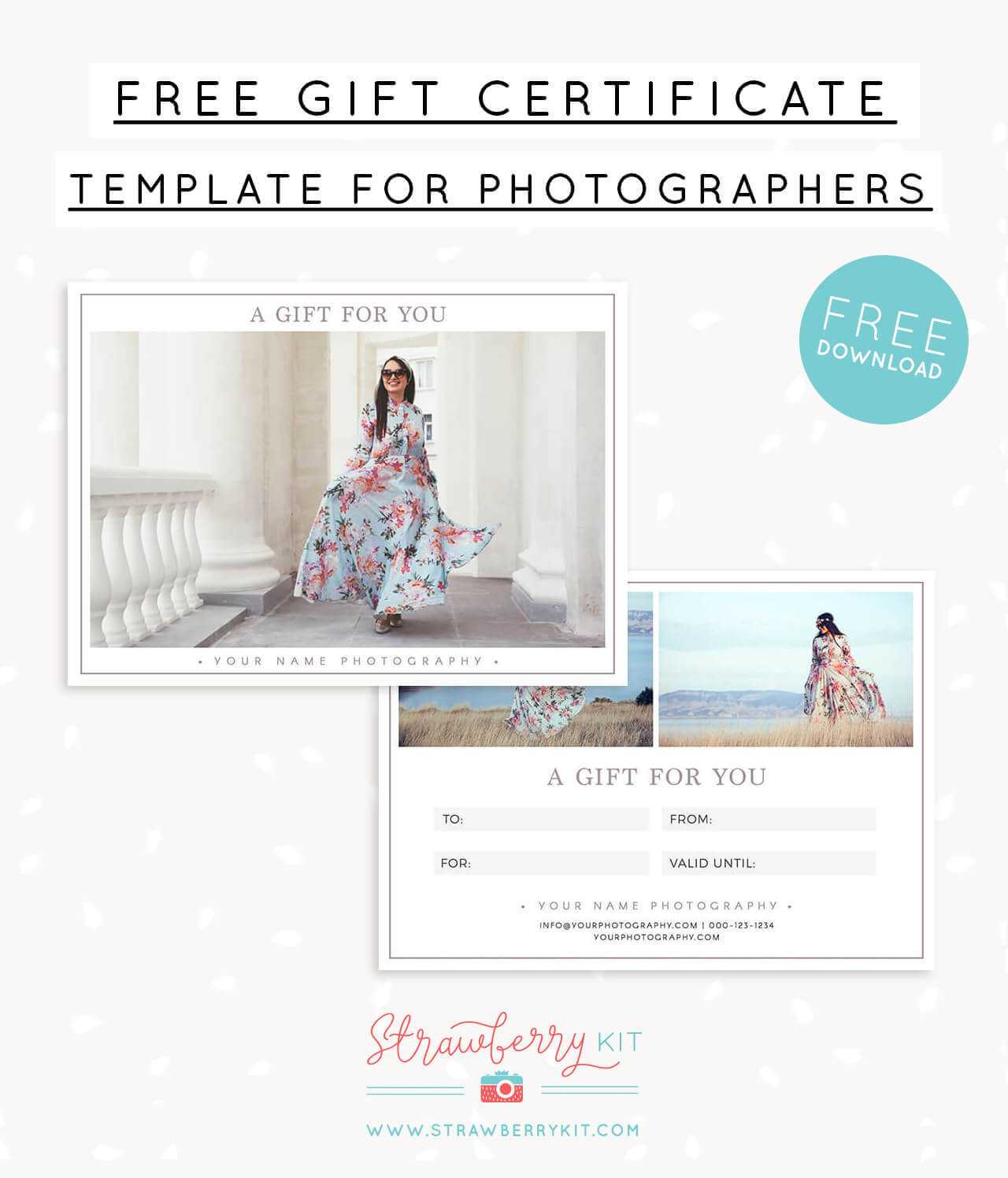 Free Gift Certificate Template For Photography – Strawberry Kit In Free Photography Gift Certificate Template