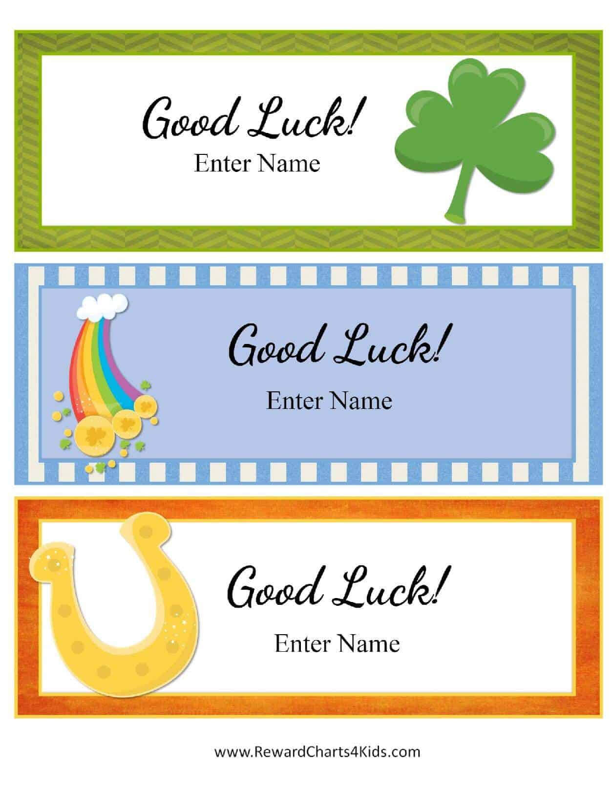 Free Good Luck Cards For Kids | Customize Online & Print At Home For Good Luck Card Templates