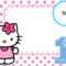 Free Hello Kitty 1St Birthday Invitation Template | Hello For Hello Kitty Birthday Banner Template Free