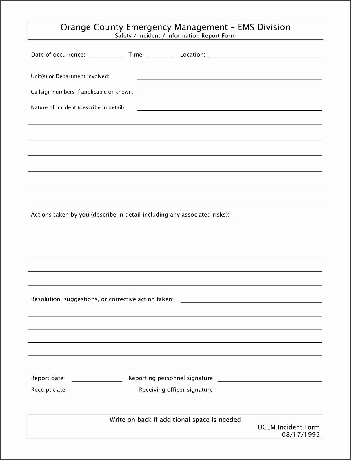 Free Incident Report Template – Fiveoutsiders In Ohs Incident Report Template Free