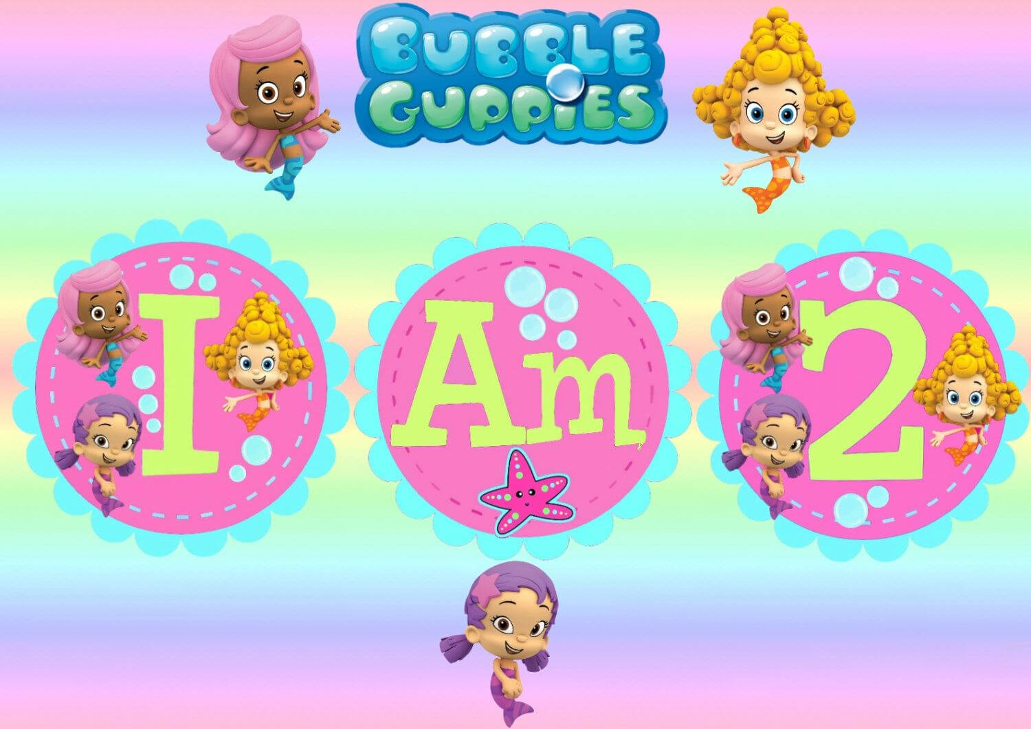 Free Invitations Template Bubble Guppies Invitations Throughout Bubble Guppies Birthday Banner Template