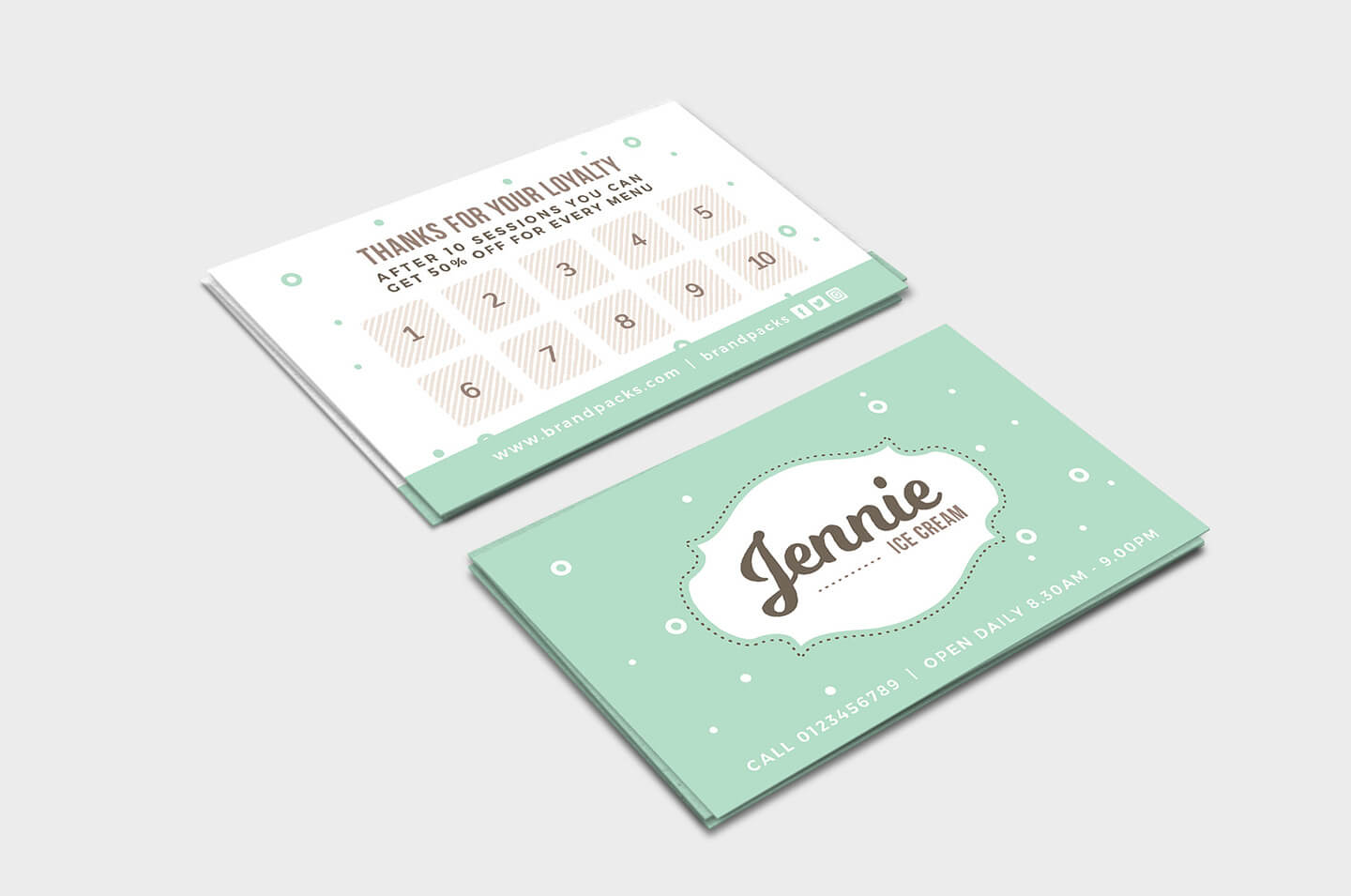Free Loyalty Card Templates – Psd, Ai & Vector – Brandpacks Within Template For Membership Cards