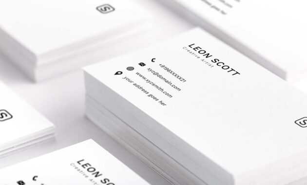 Free Minimal Elegant Business Card Template (Psd) in Photoshop Name Card Template