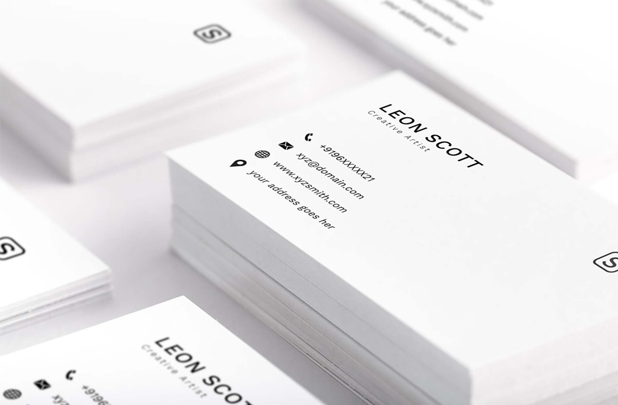 Free Minimal Elegant Business Card Template (Psd) With Calling Card Template Psd