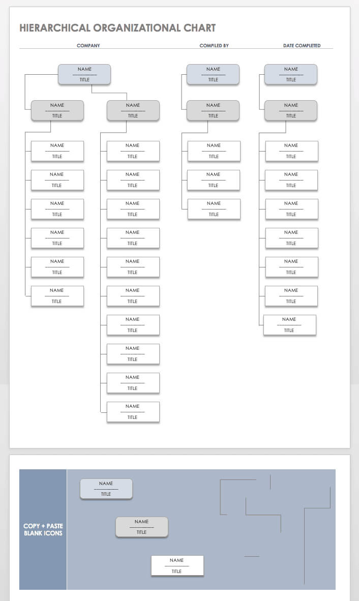 Free Organization Chart Templates For Word | Smartsheet Throughout Word Org Chart Template
