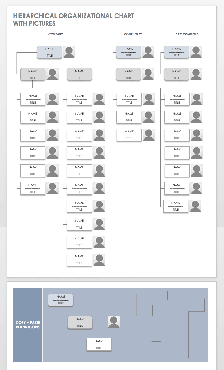 Free Organization Chart Templates For Word | Smartsheet With Free Blank Organizational Chart Template
