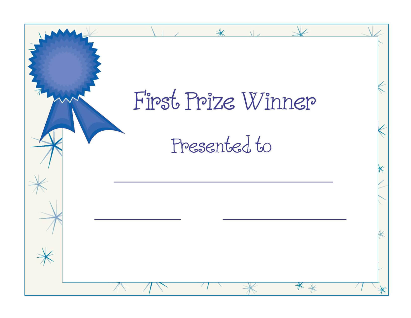 Free Participation Award Certificate Templates | Awards With First Place Award Certificate Template