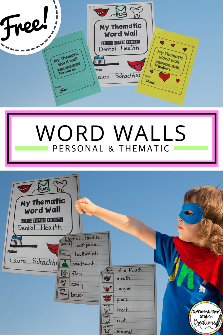 Free Personal Word Walls: Student Made Thematic Word Walls Pertaining To Personal Word Wall Template