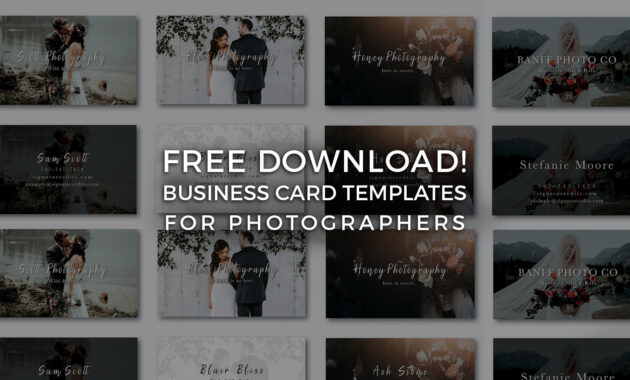 Free Photographer Business Card Templates! - Signature Edits with regard to Free Business Card Templates For Photographers