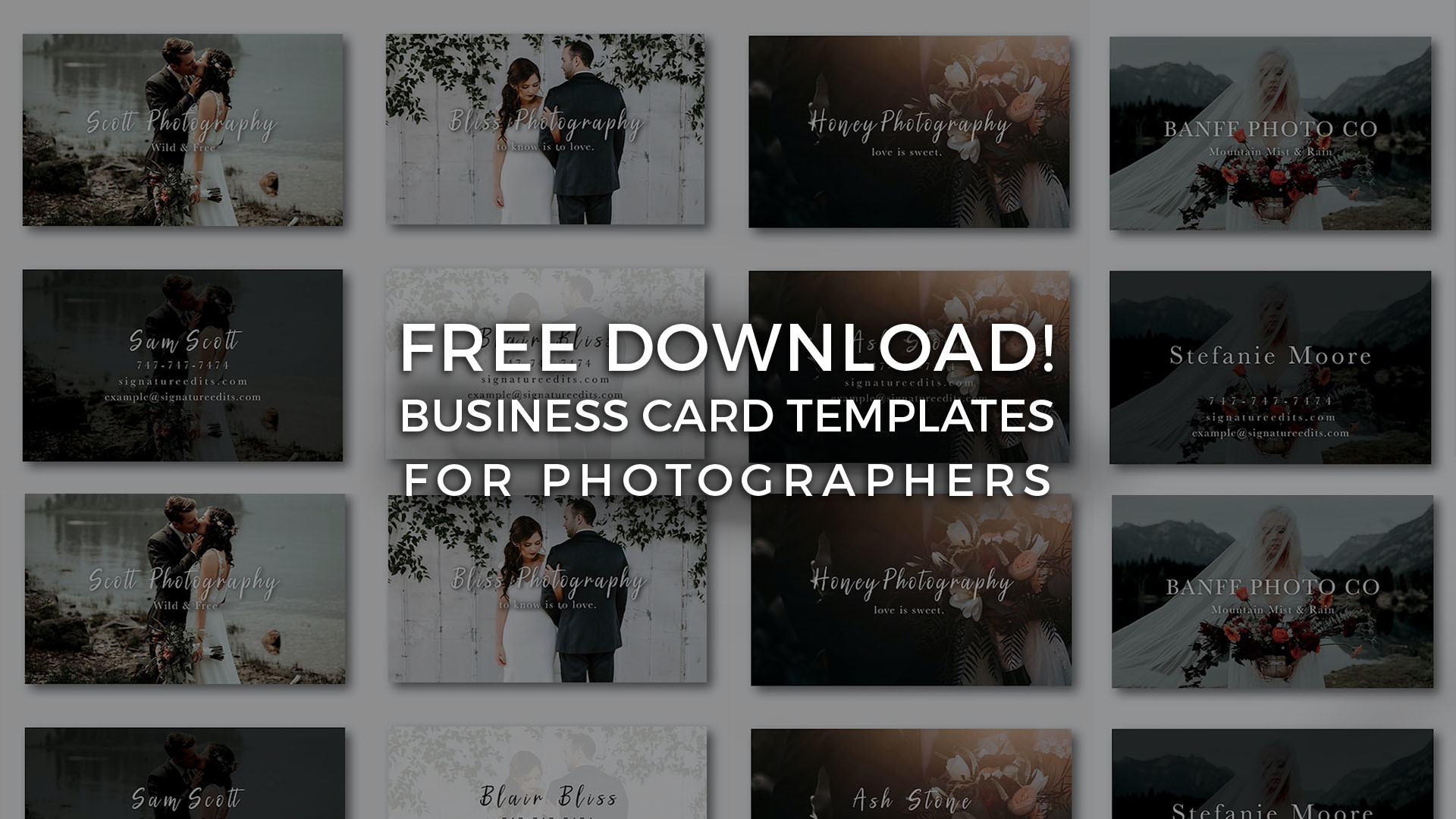 Free Photographer Business Card Templates! - Signature Edits With Regard To Free Business Card Templates For Photographers