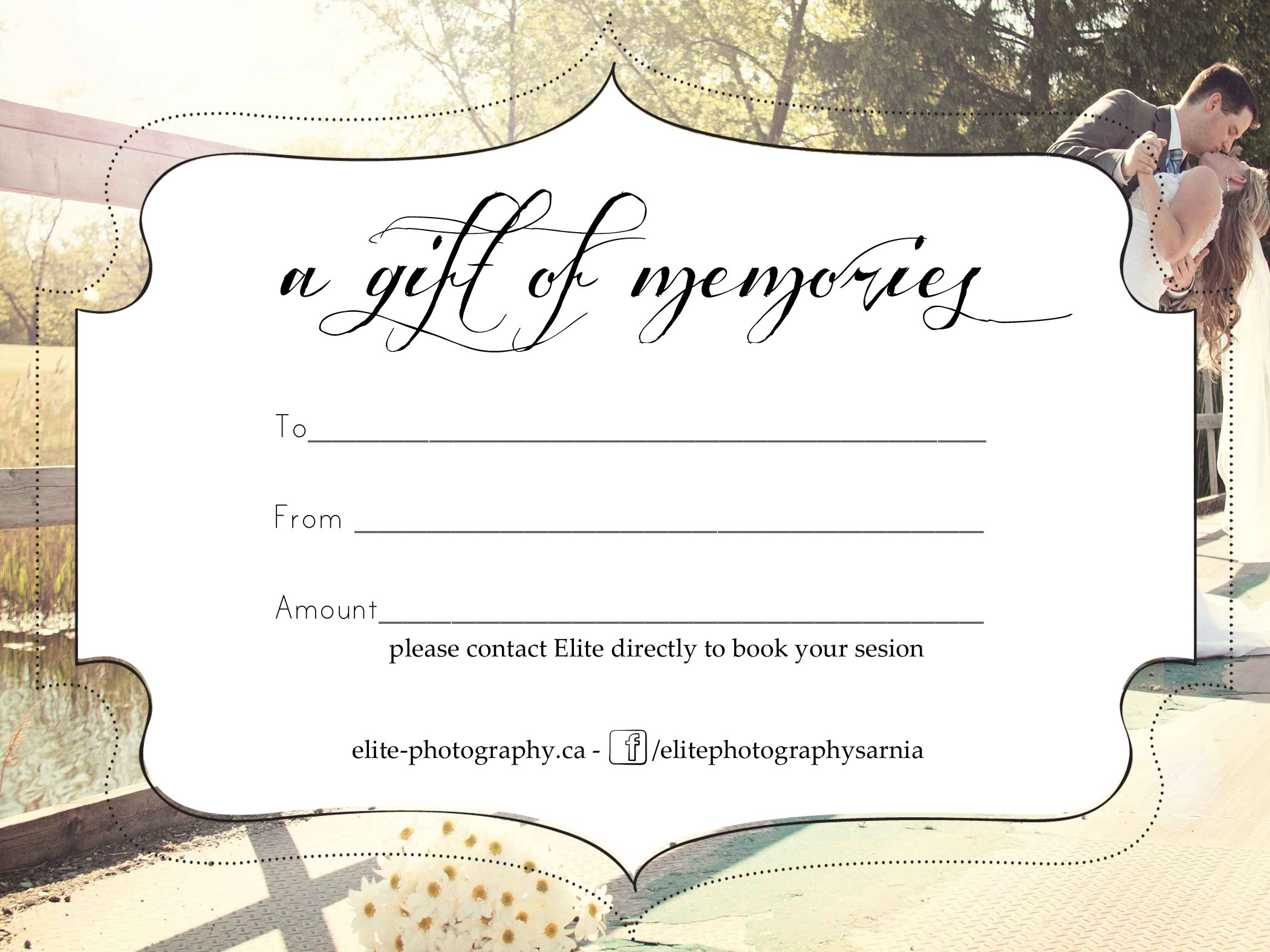 Free Photography Gift Certificate With Photoshoot Gift Certificate Template