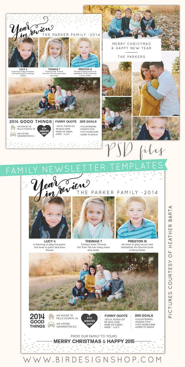 Free Photoshop Download + Year In Review Newsletters With Regard To Free Photoshop Christmas Card Templates For Photographers
