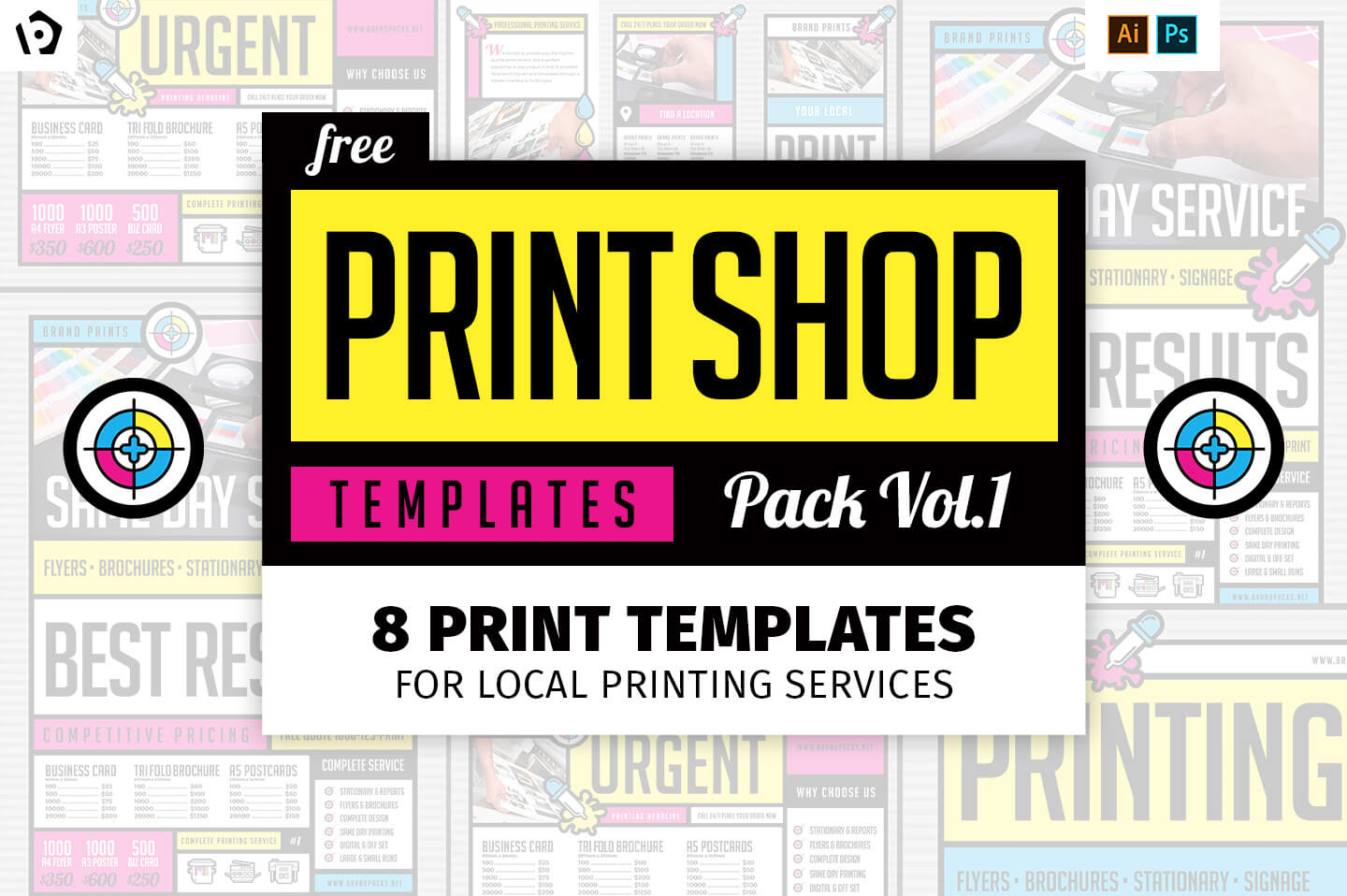 Free Print Shop Templates For Local Printing Services Throughout Free Templates For Cards Print
