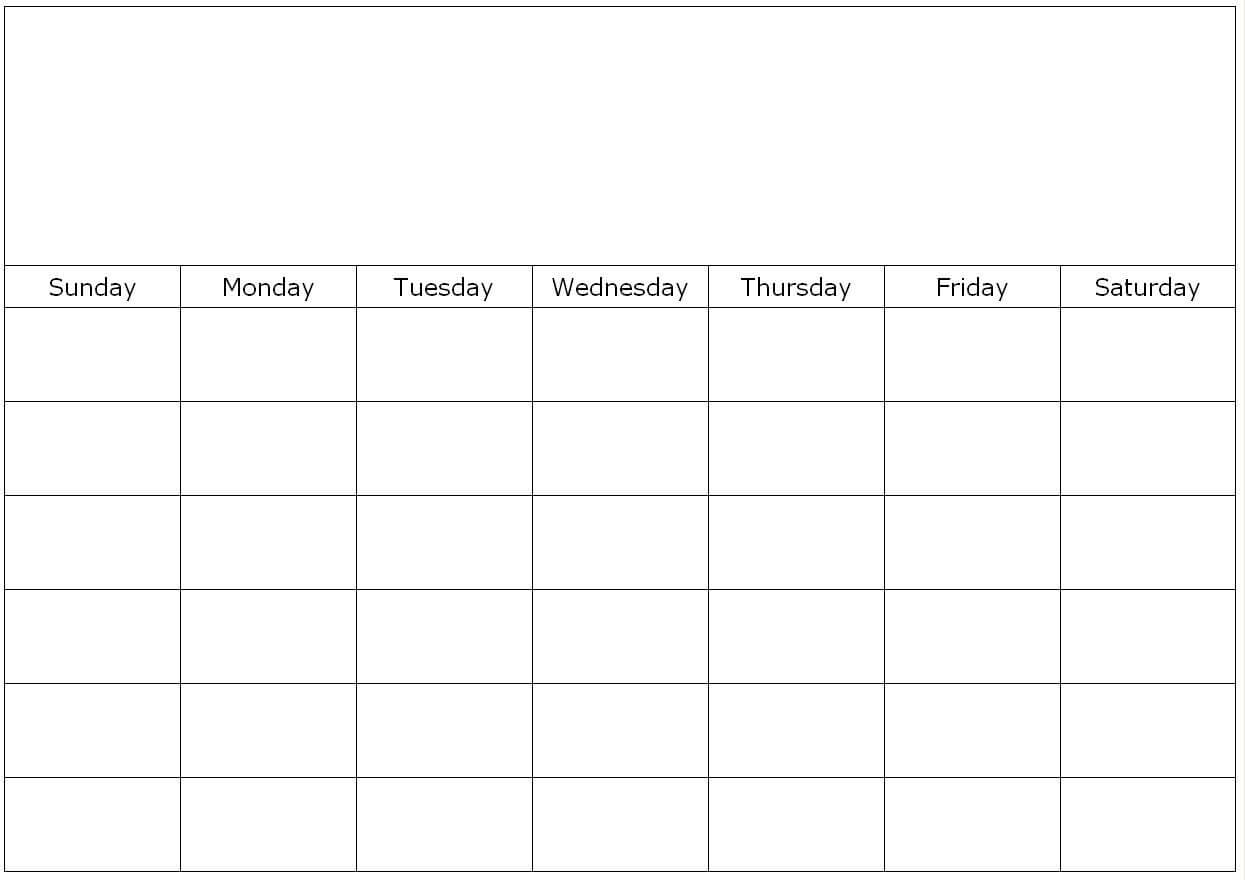 Free Printable 1 Month Calendar | You Can Find This Calendar With Regard To Blank One Month Calendar Template