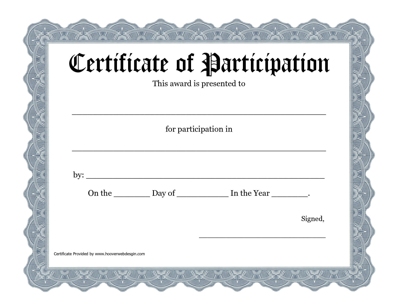 Free Printable Award Certificate Template - Bing Images In Certification Of Participation Free Template