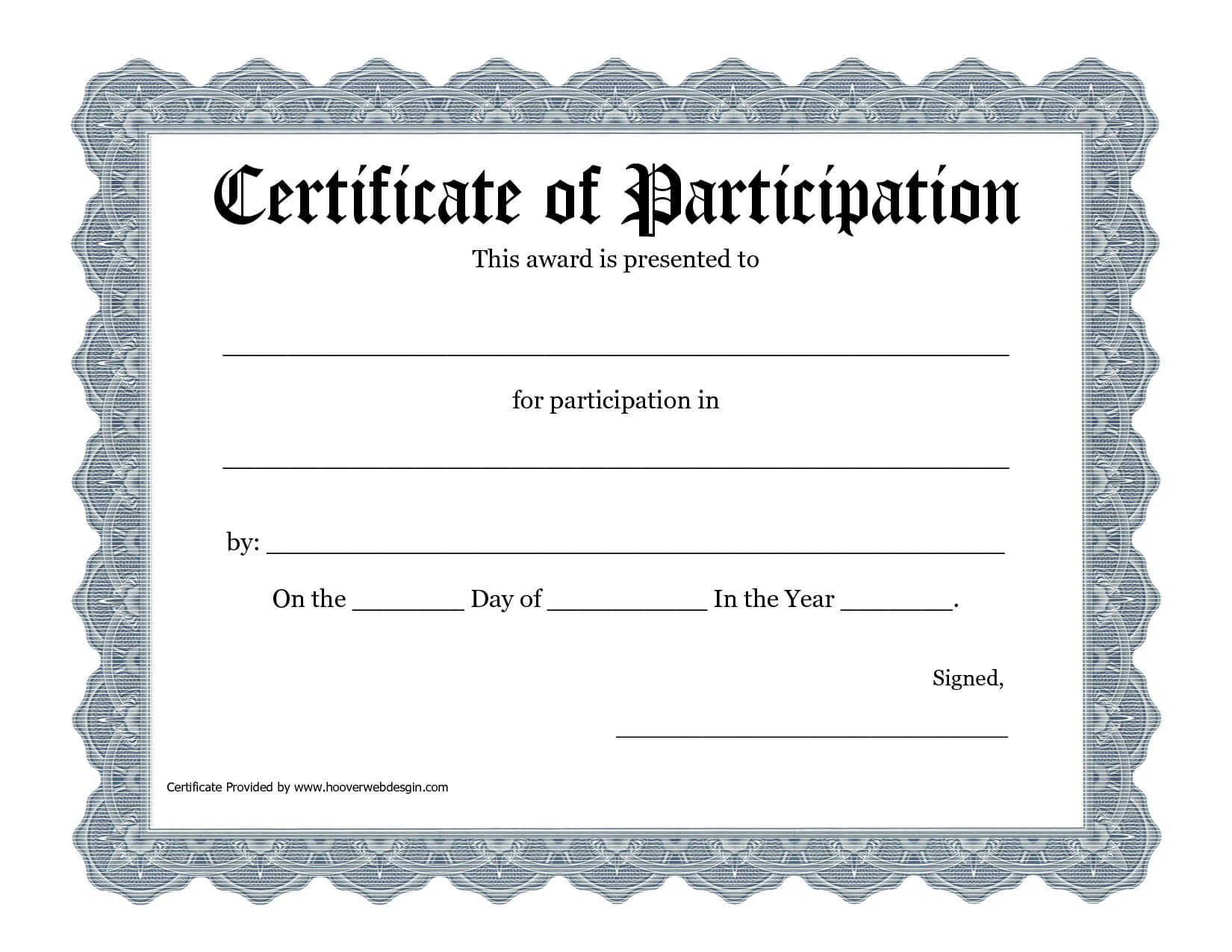 Free Printable Award Certificate Template – Bing Images In Templates For Certificates Of Participation