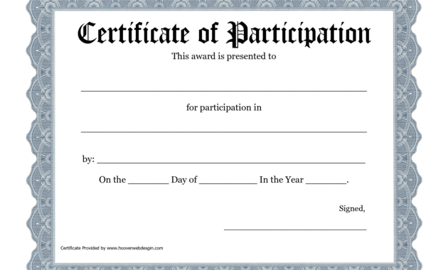 Free Printable Award Certificate Template - Bing Images with regard to Participation Certificate Templates Free Download