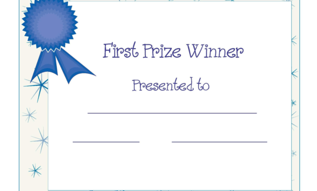 Free Printable Award Certificate Template | Free Printable with Winner Certificate Template