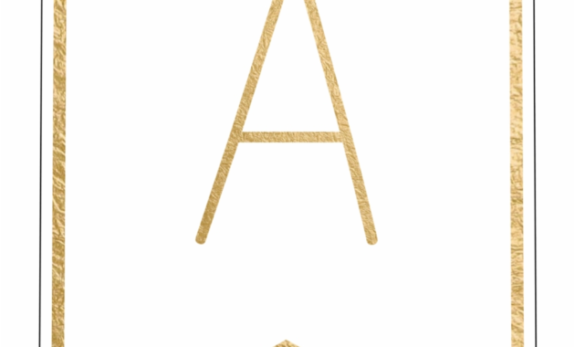Free Printable Banner Letters Template - Letter Png Gold intended for Printable Letter Templates For Banners