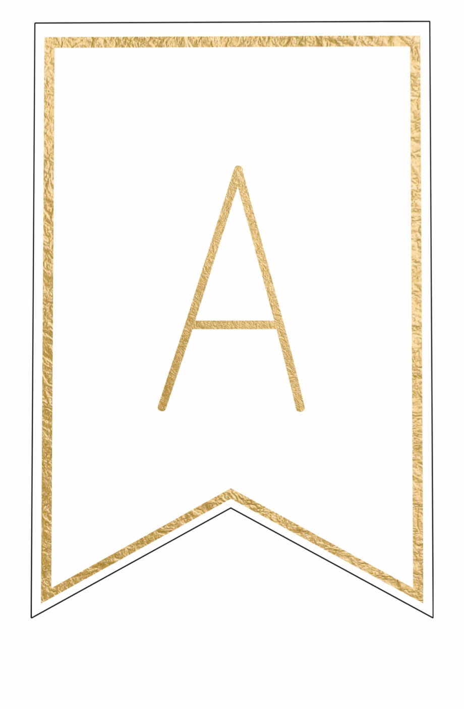 Free Printable Banner Letters Template - Letter Png Gold Intended For Printable Letter Templates For Banners