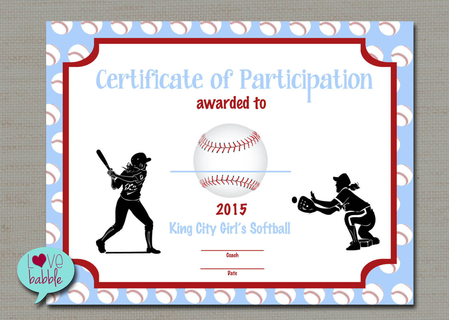 Free Printable Baseball Award Certificates Templates With Regard To Softball Award Certificate Template