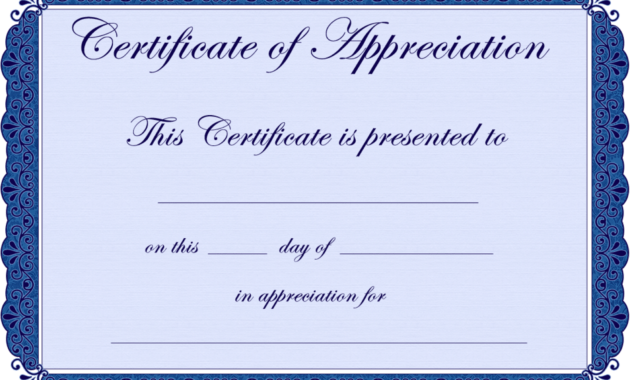 Free Printable Certificates Certificate Of Appreciation inside Certificate Of Appreciation Template Free Printable