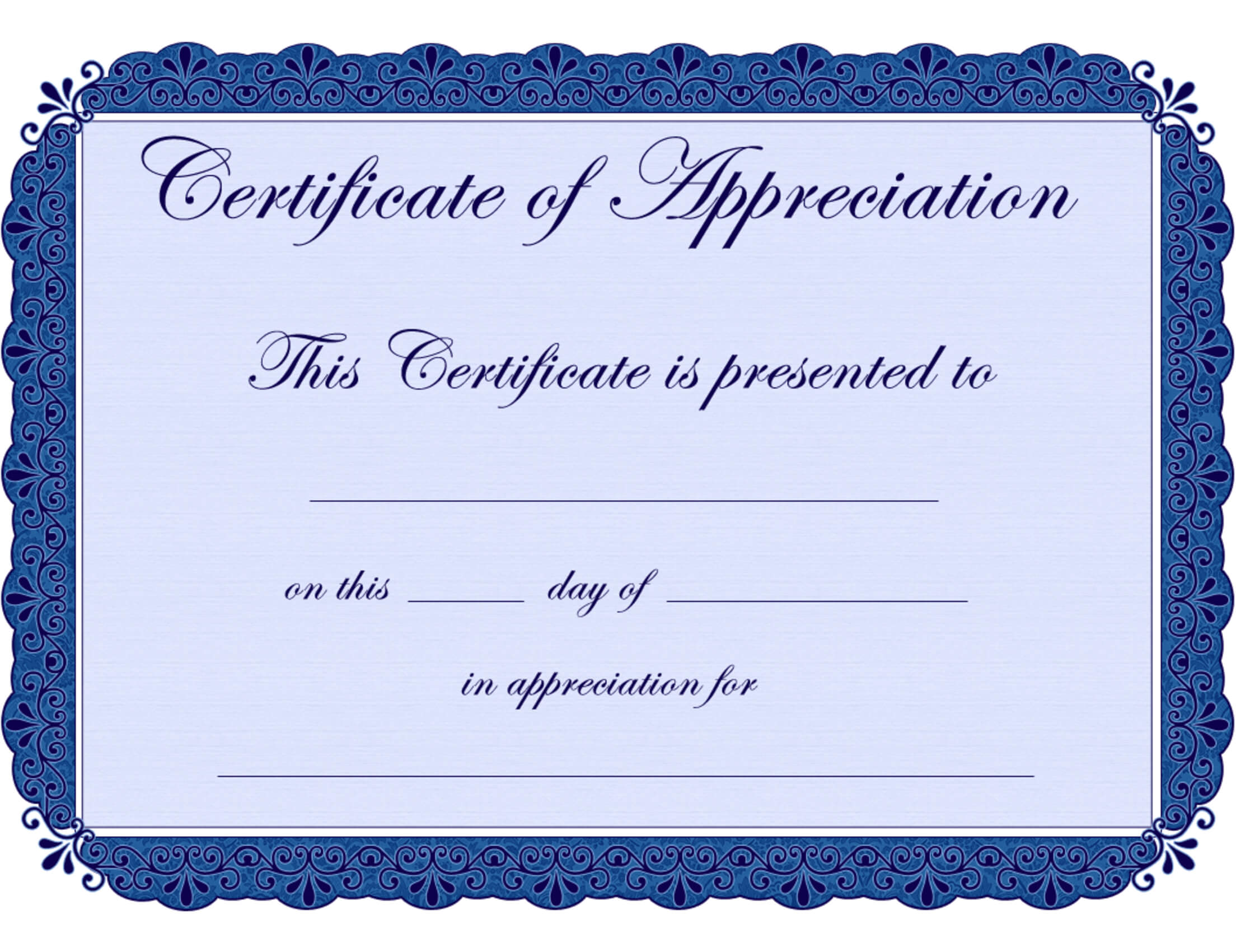 Free Printable Certificates Certificate Of Appreciation Throughout Gratitude Certificate Template