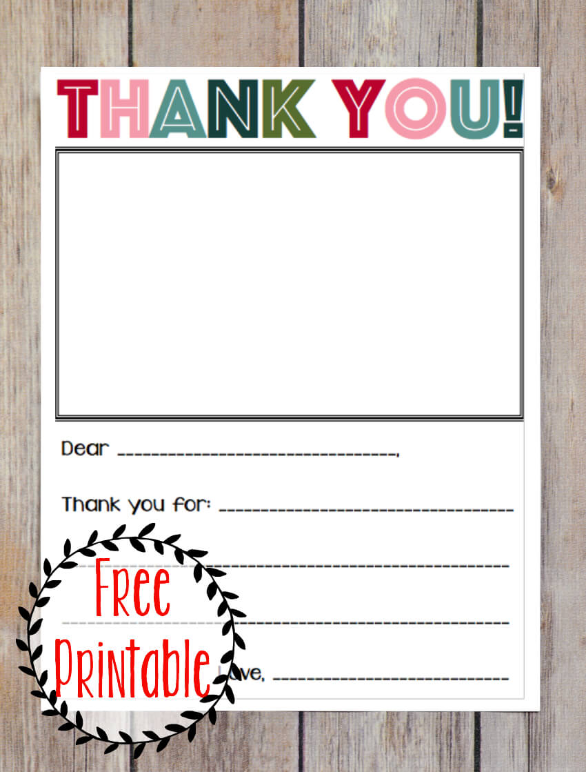 Free Printable Christmas Thank You Note For Kids Inside Christmas Thank You Card Templates Free