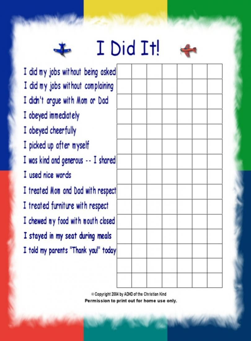 Free Printable Daily Routine Chart | Trouble Shooting A Pertaining To Daily Report Card Template For Adhd