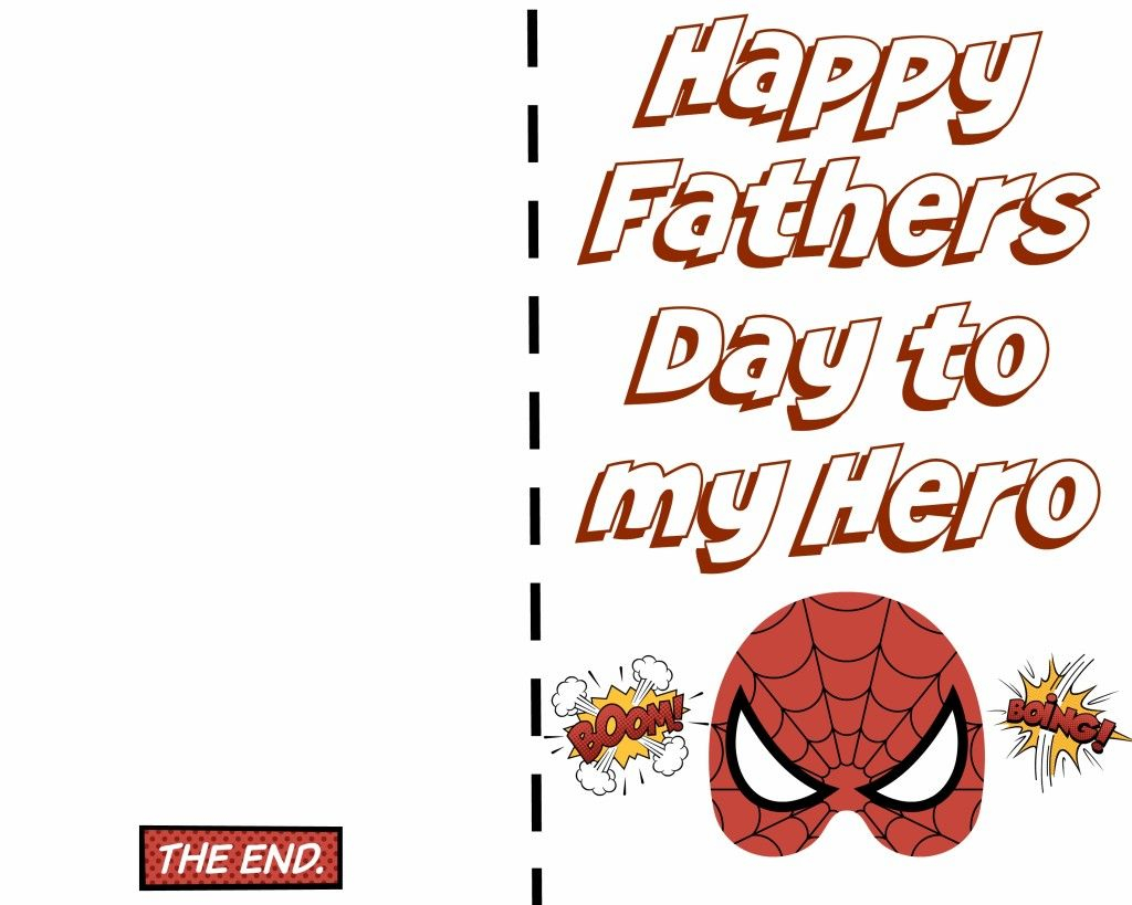 Free Printable Fathers Day Super Hero Cards. Just Print Out Intended For Fathers Day Card Template