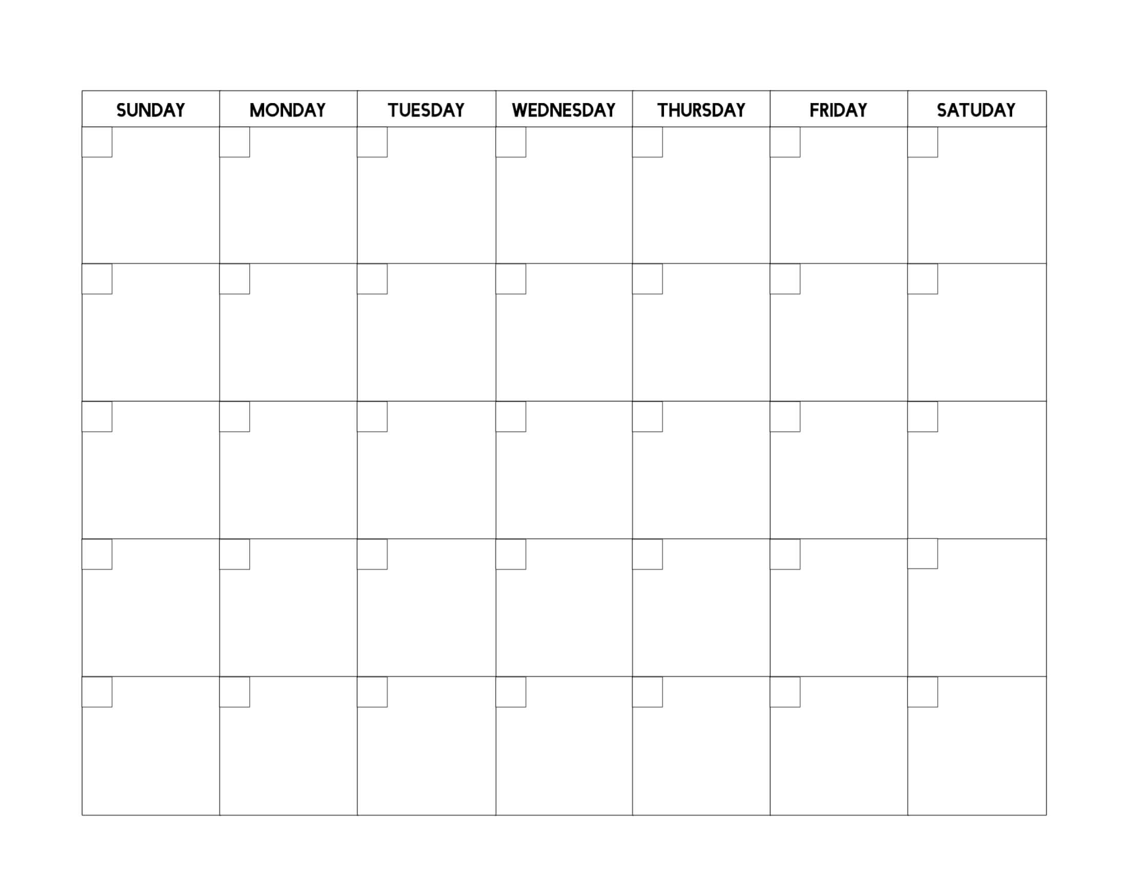 Free Printable Fill In Calendar – Ironi.celikdemirsan Throughout Blank Calender Template