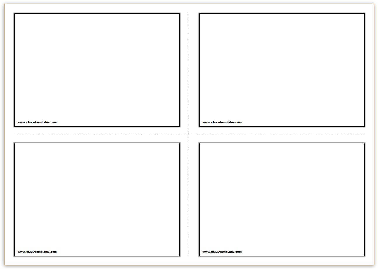 Free Printable Flash Cards Template For Word Template For 3X5 Index Cards