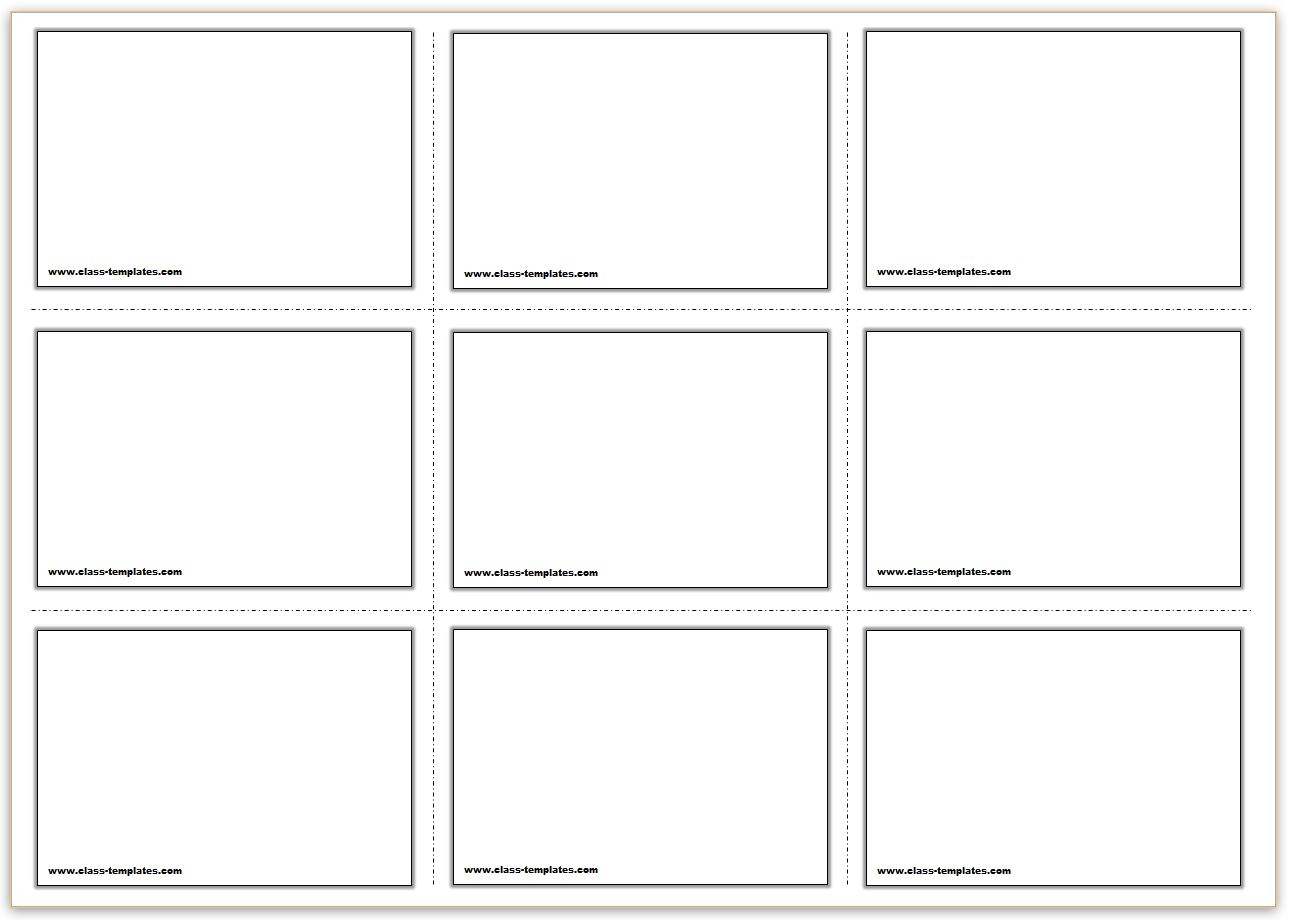 Free Printable Flash Cards Template In Free Printable Flash Cards Template