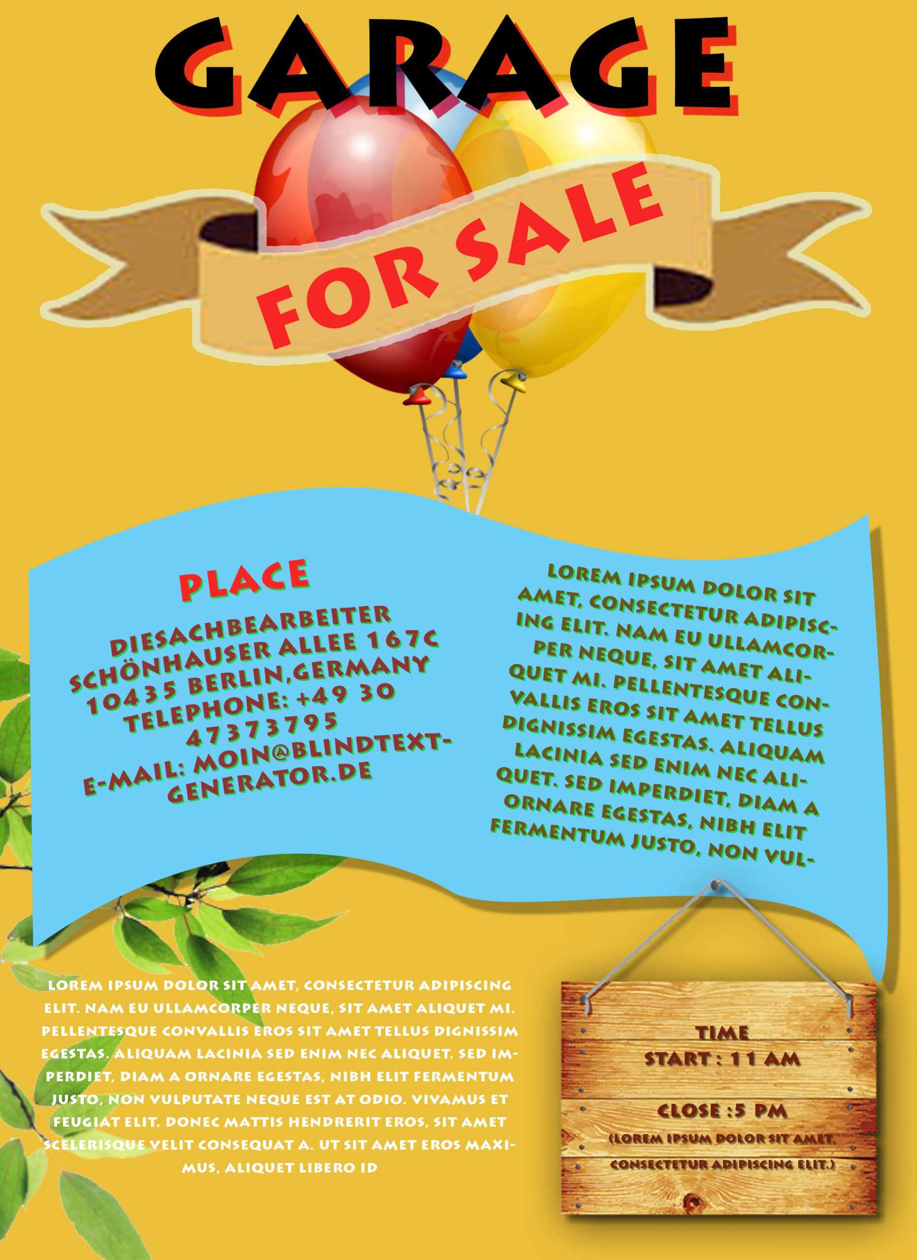 Free Printable Garage Sale Flyers Templates – Attract More Throughout Garage Sale Flyer Template Word