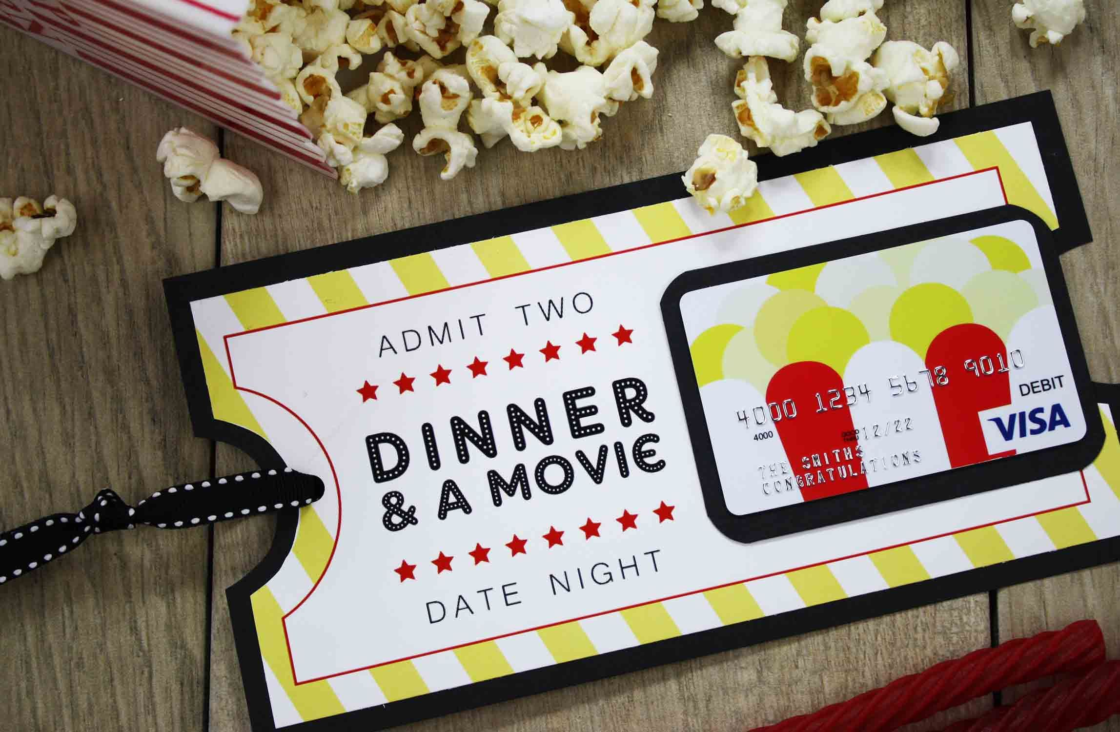 Free Printable} Give Date Night For A Wedding Gift | Date With Regard To Movie Gift Certificate Template