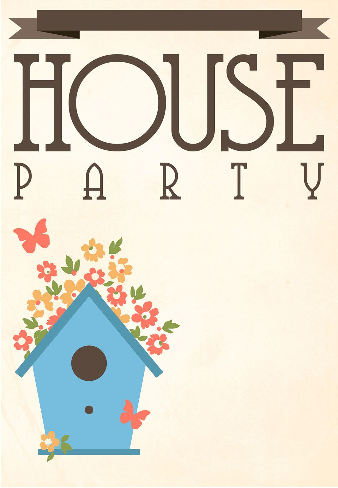 Free Printable House Party Invitation | Housewarming With Regard To Free Housewarming Invitation Card Template