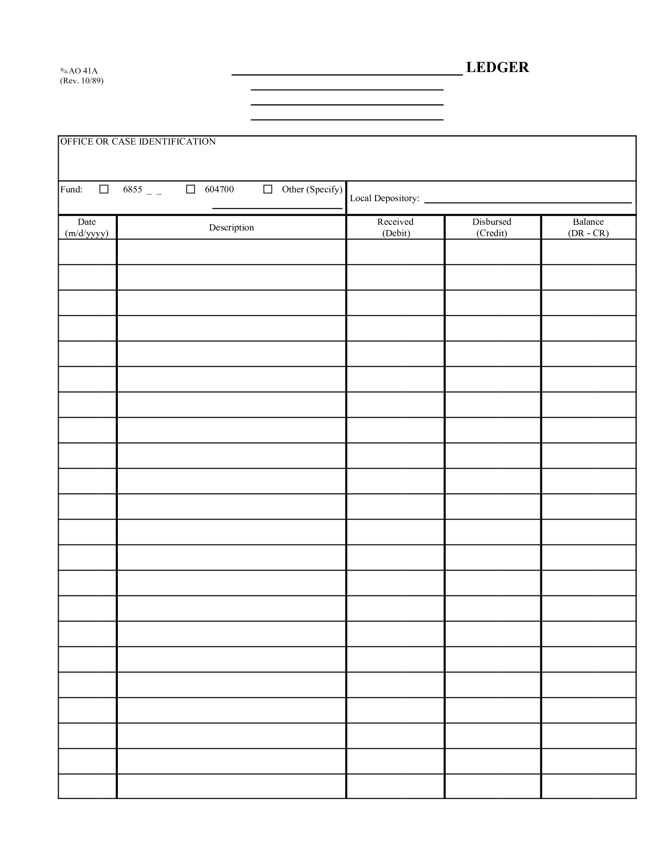 Free Printable Ledger Template | Printable Check Register Intended For Blank Ledger Template