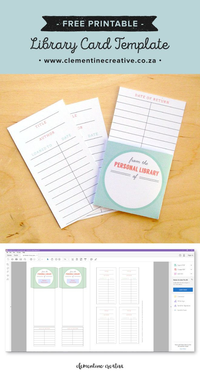 Free Printable Library Cards | Library Card, Library Intended For Library Catalog Card Template