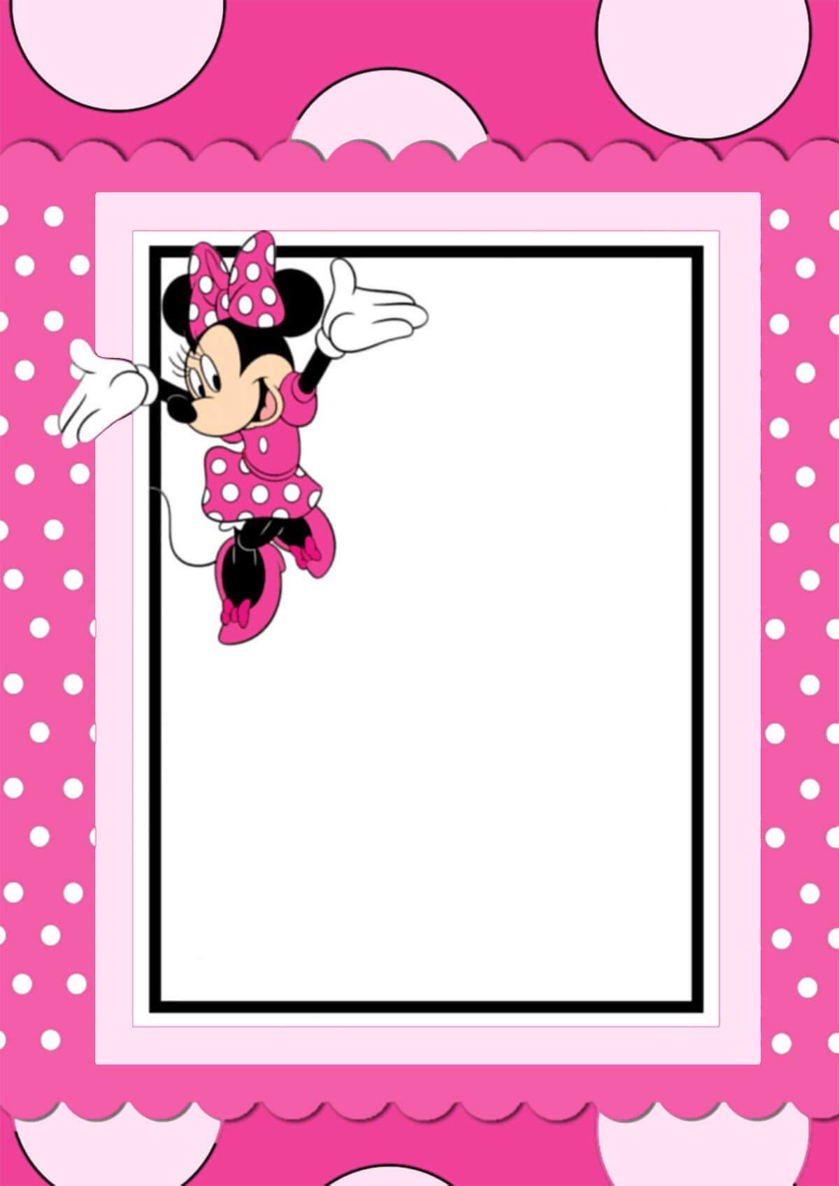 Free Printable Minnie Mouse Invitation Card | Free With Minnie Mouse Card Templates