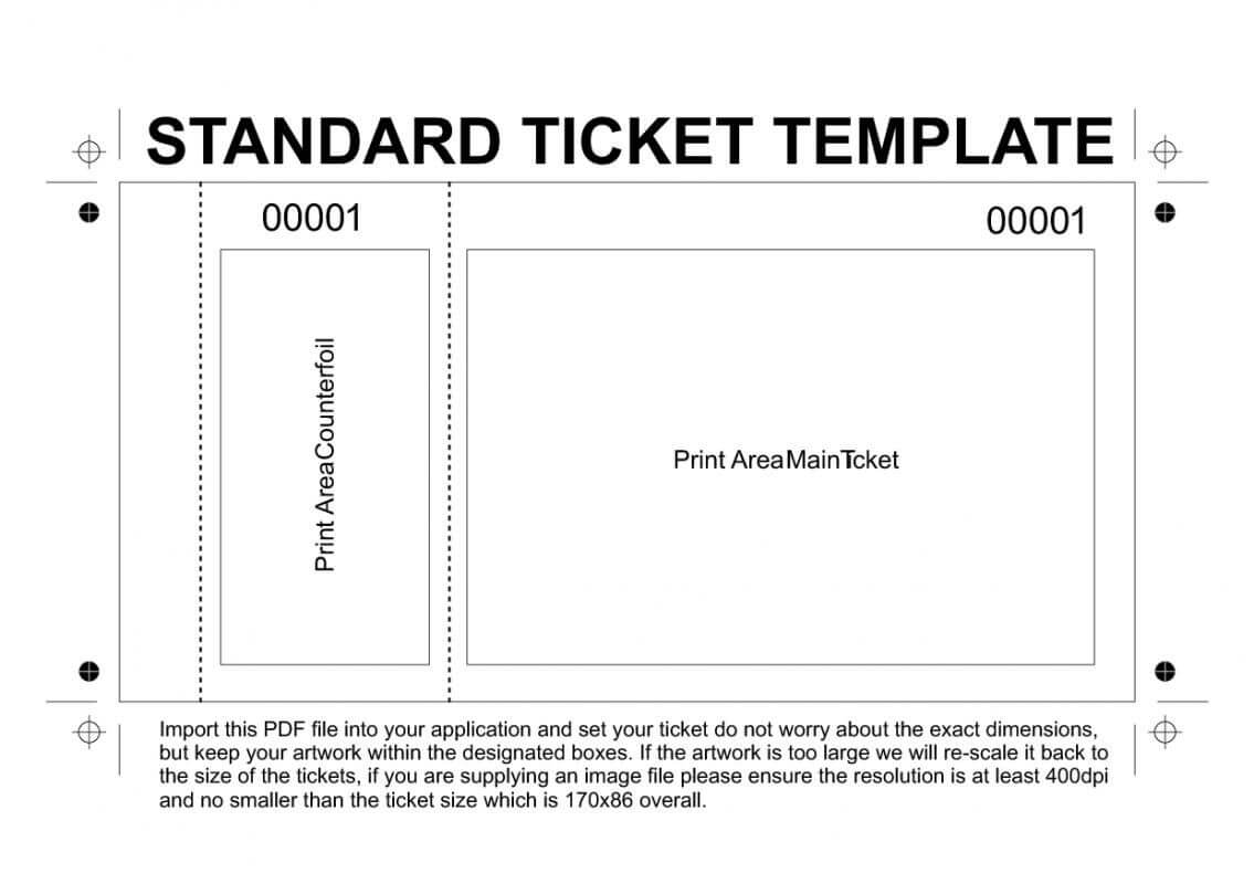 Free Printable Raffle Tickets Template | Ticket Template Pertaining To Blank Admission Ticket Template