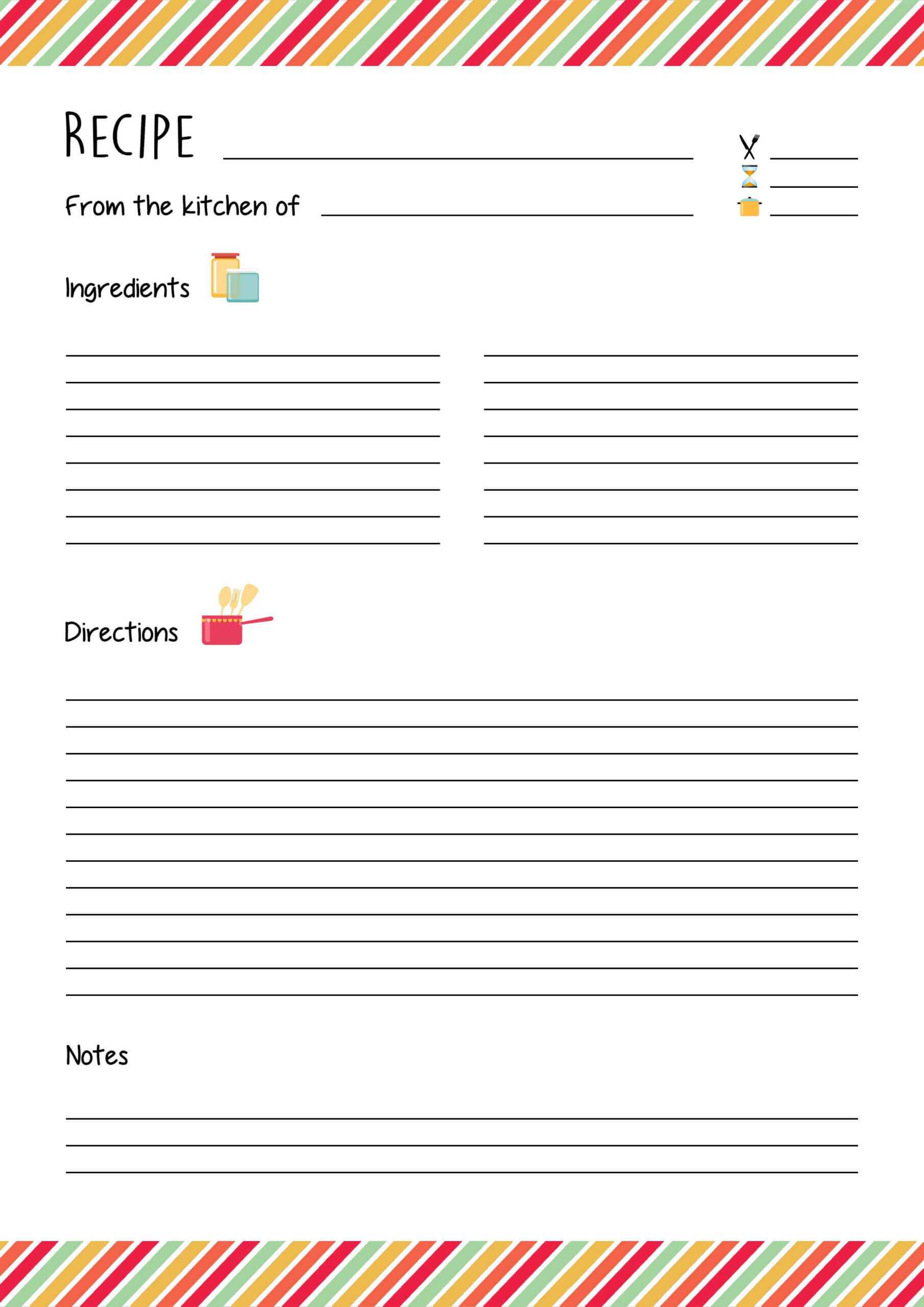 Free Printable Recipe Template: Diy Recipe Book! A4 | Recipe Throughout Recipe Card Design Template