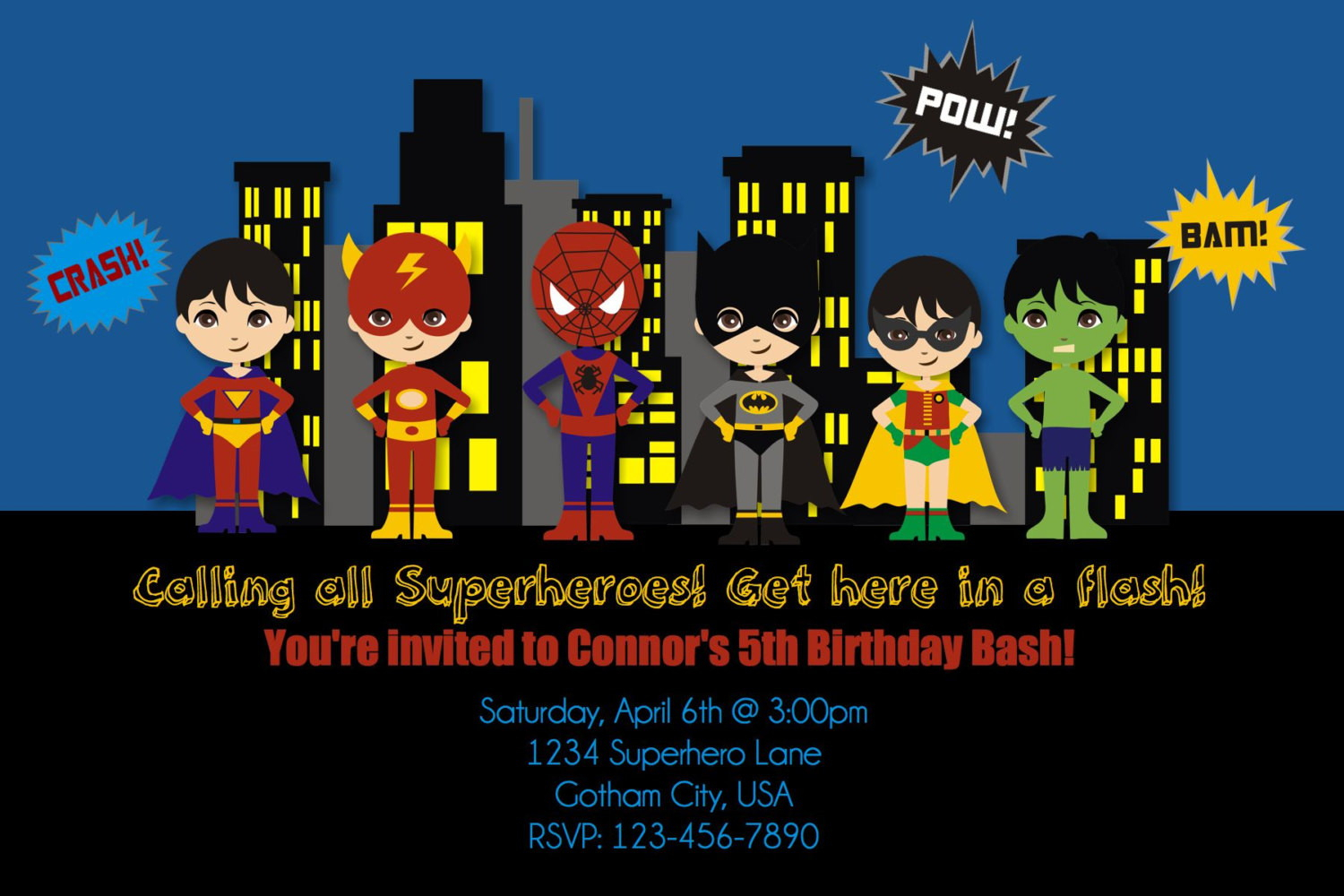 Free Printable Superhero Birthday Invitations – Bagvania With Regard To Superhero Birthday Card Template