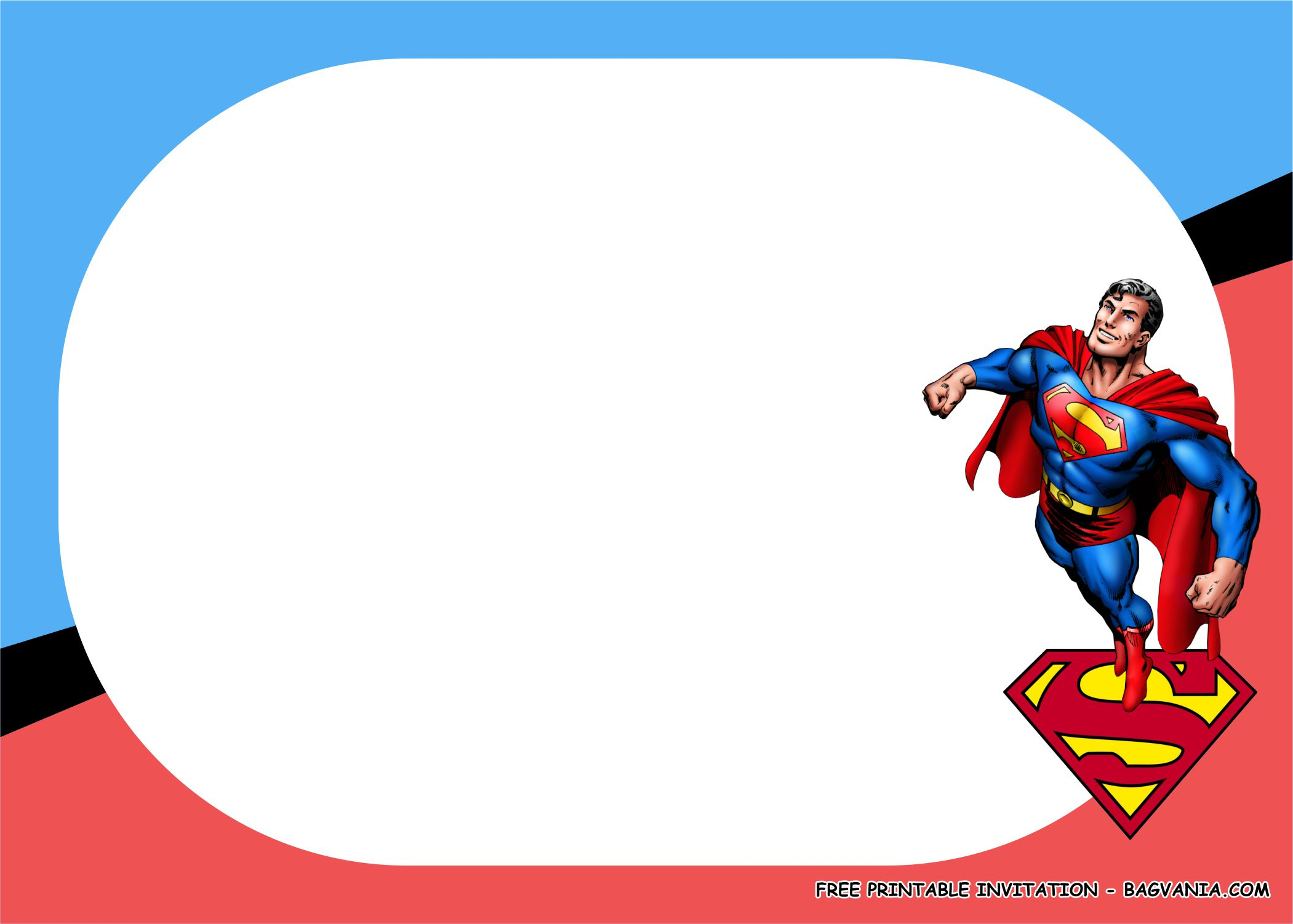 Free Printable) – Superman Birthday Party Kits Template In Blank Superman Logo Template