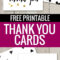 Free Printable Thank You Cards | Thank You Card Template With Free Printable Thank You Card Template